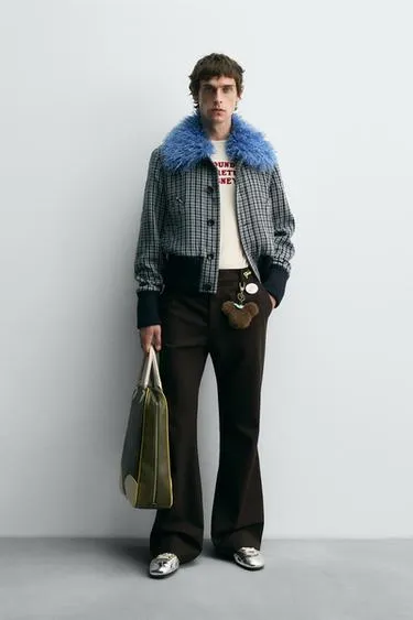 Бомбер в клетку с комбинированной отделкой HARRY LAMBERT FOR ZARA X DISNEY