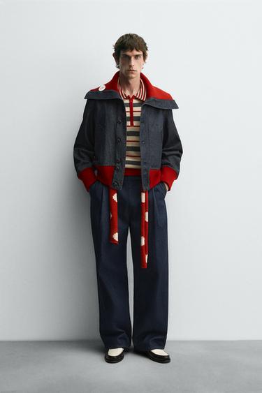 Zara Джинсовые брюки широкого кроя HARRY LAMBERT FOR ZARA X DISNEY