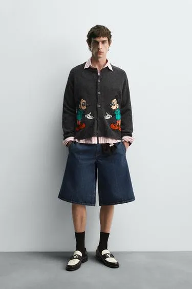 Шерстяной кардиган MICKEY MOUSE HARRY LAMBERT для ZARA X DISNEY