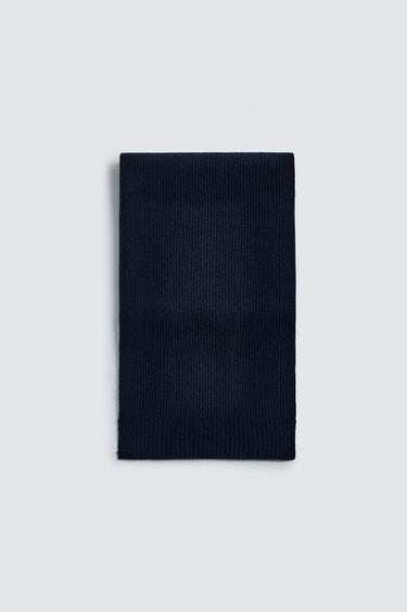 Zara Вязаный шарф из 100% шерсти