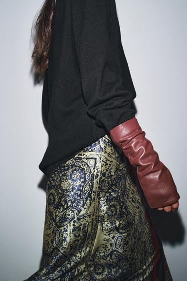 Zara Митенки из 100% кожи