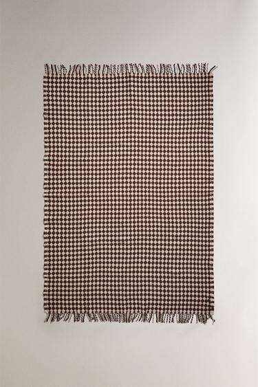 Zara Плед из шерсти с цветочным узором