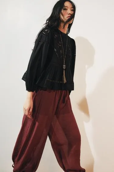 Блуза в романтическом стиле с вышивкой — ZW COLLECTION