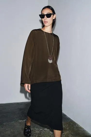 Блуза из струящейся ткани — ZW COLLECTION