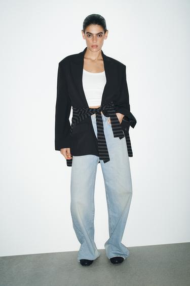 Zara Джинсы TRF EXTRA WIDE LEG с высокой посадкой купить с доставкой.