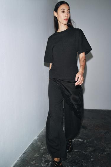 Zara Мягкие широкие брюки