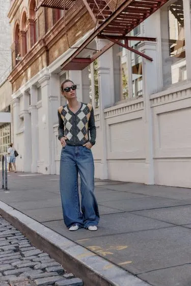 Кардиган с узором «ромбы»- Заказать в России