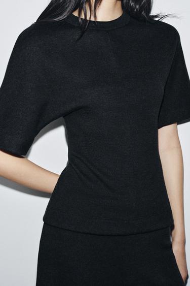 Zara Приталенный топ из мягкой ткани