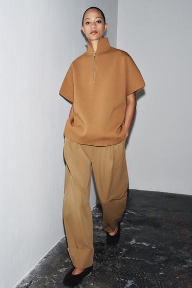 Zara Топ-накидка на молнии