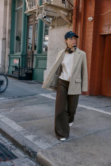 Zara Мягкий блейзер на одной пуговице