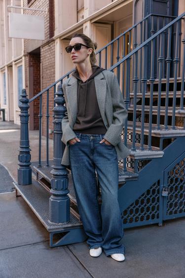 Zara Мягкий блейзер на одной пуговице