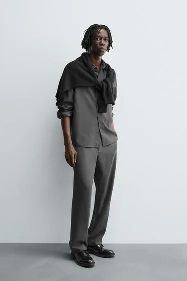 Рубашка RELAXED FIT из струящейся ткани