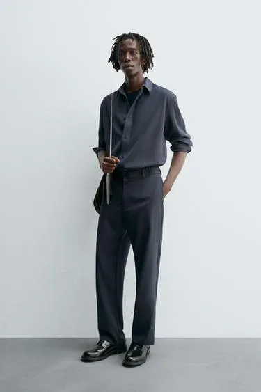 Рубашка RELAXED FIT из струящейся ткани
