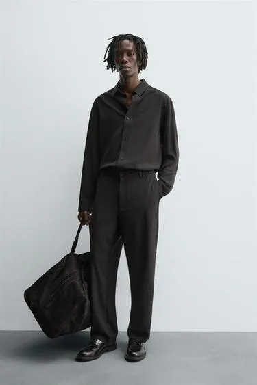 Рубашка RELAXED FIT из струящейся ткани