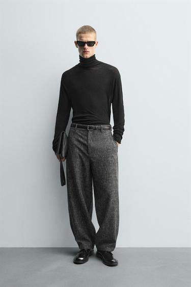 Zara Брюки BALLOON FIT из рельефной ткани купить с доставкой.