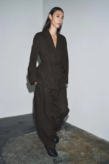 Брюки в елочку с защипами — ZW COLLECTION