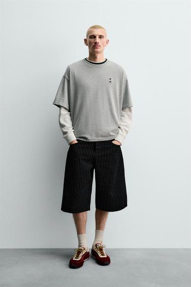 Zara Футболка с нашивками CHAMPION ® X ZARA