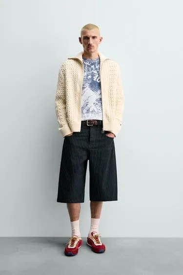 Трикотажная куртка с жаккардовым узором CHAMPION ® X ZARA