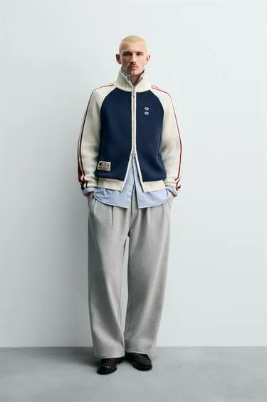 Кардиган в стиле колор-блок с лампасами CHAMPION ® X ZARA