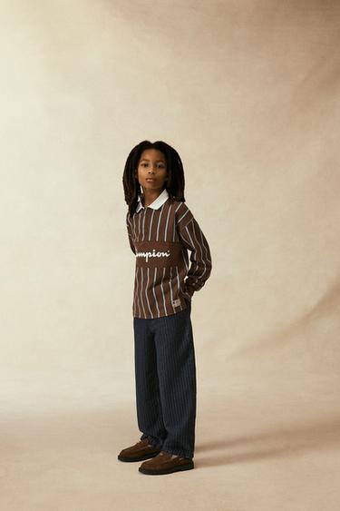 Zara Джинсы SKATER в полоску CHAMPION ® X ZARA