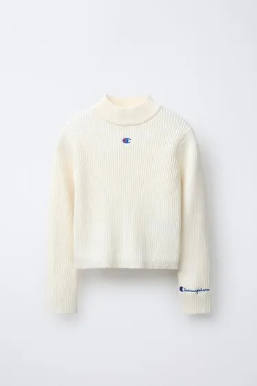 Джемпер в рубчик с воротником-стойкой CHAMPION ® X ZARA
