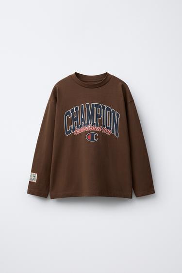Zara Футболка с принтом логотипа CHAMPION ® X ZARA