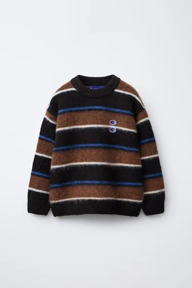 Трикотажный джемпер в полоску CHAMPION ® X ZARA