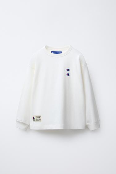 Zara Футболка с нашивками CHAMPION ® X ZARA купить с доставкой.