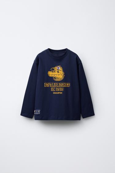 Zara Футболка CHAMPION ® X ZARA с принтом «крокодил» купить с доставкой.