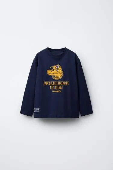 Футболка CHAMPION ® X ZARA с принтом «крокодил»