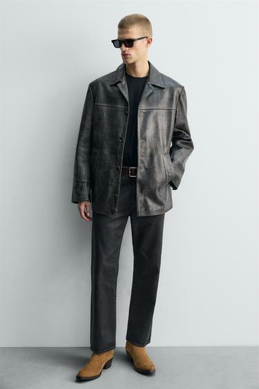 Zara Короткие ковбойские ботинки из кожи, ограниченная серия