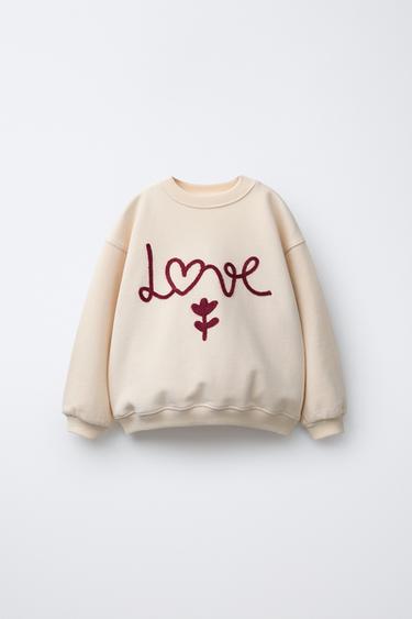 Zara Толстовка с вышитой надписью