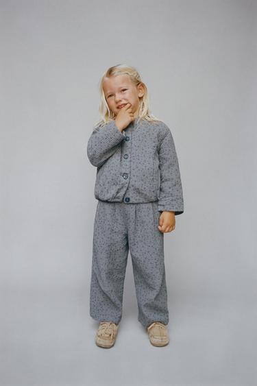 Zara Брюки-кюлоты из рельефной ткани с цветочным принтом