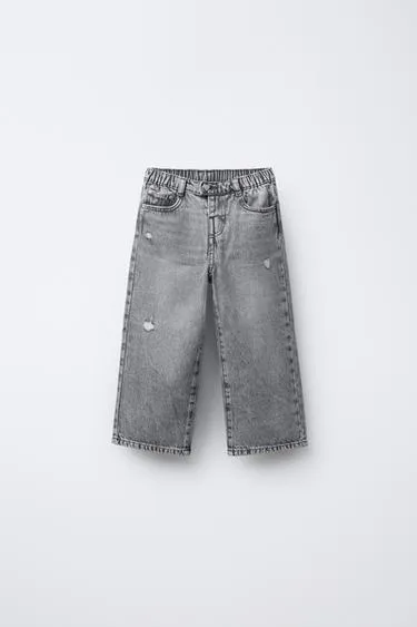 Джинсы WIDE LEG с сердцем