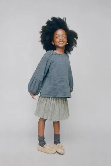 Юбка-шорты с цветочным принтом