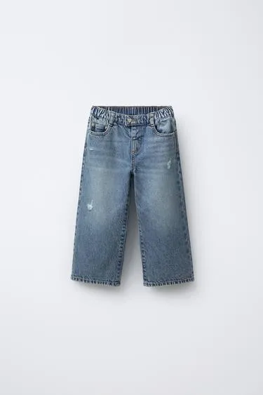 Джинсы WIDE LEG с сердцем