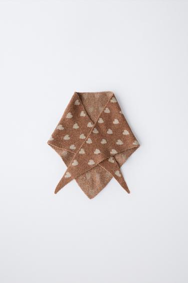 Zara Треугольный платок в сердечка