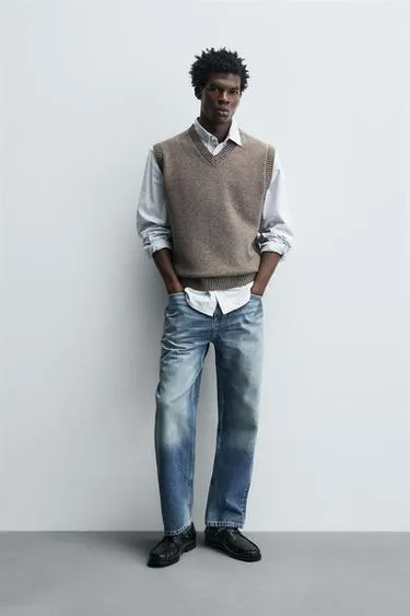 Вязаный шерстяной жилет- Заказать в России