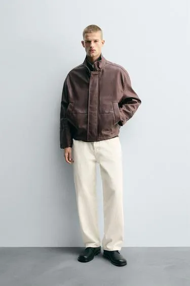 Куртка из текстурной искусственной кожи- Заказать в России