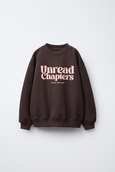 Zara Толстовка с рельефной надписью