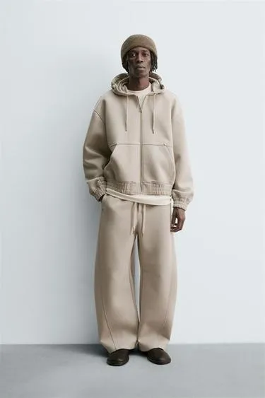 Брюки BALLOON FIT с эффектом неопрена