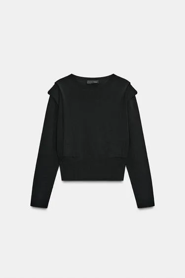 Трикотажный топ с подплечниками- Заказать в России