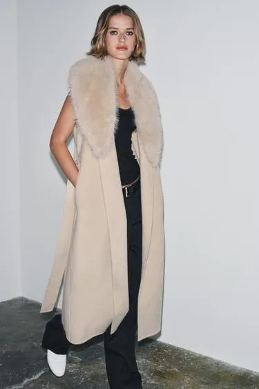 Жилет с воротником из искусственного меха — ZW COLLECTION- Заказать в России