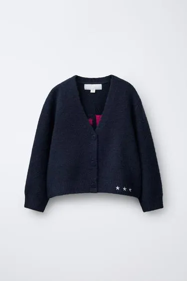 Кардиган с контрастным текстом