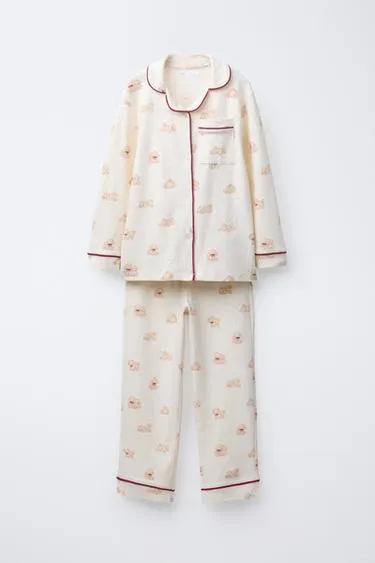 6-14 лет/пижама с принтом «щенки»