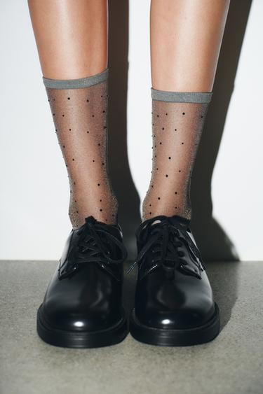 Zara Носки со стразами до середины икры