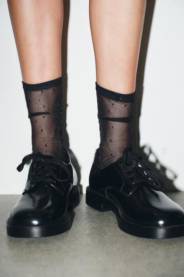 Zara Носки со стразами до середины икры