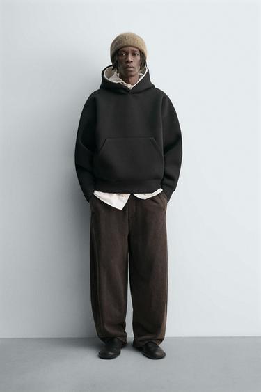 Zara Толстовка из неопрена с рельефной надписью