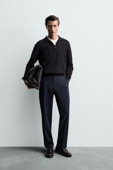 Zara Костюмные брюки из 100% шерсти купить с доставкой.
