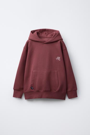 Zara Худи с капюшоном и вышитой надписью